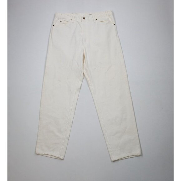 Vtg 90s Levis 550 Orange Tab Mens 38x32 Distressed Relaxed Tapered Leg Jeans USA